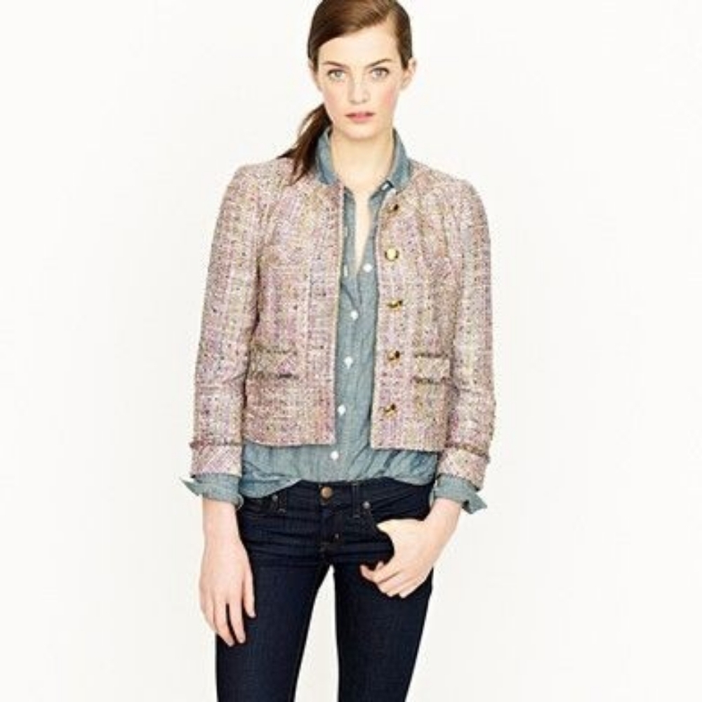 J Crew Confetti Tweed Jacket